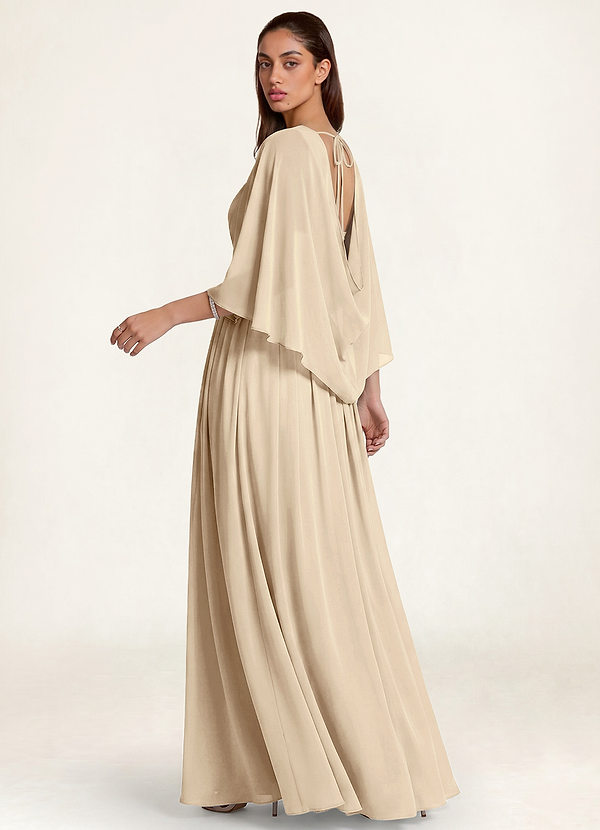 front Azazie Sciarpa classica in chiffon in tinta