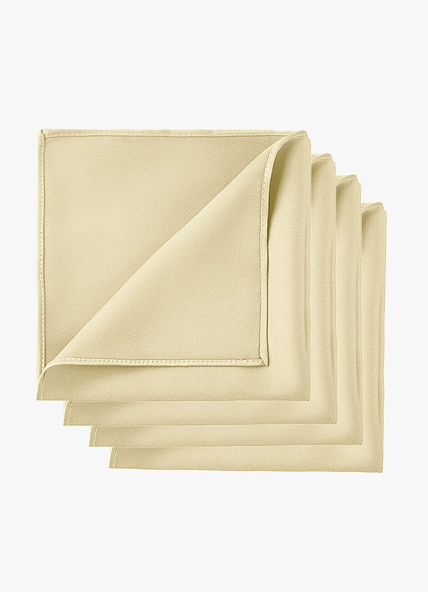 front Stretch Satin Matching Groomsmen Pocket Square Set – 4 Pieces