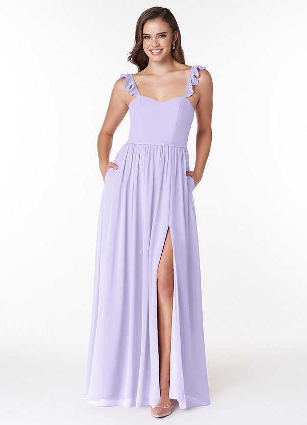 Azazie Metz Bridesmaid Dresses A-Line Sweetheart Ruched Chiffon Floor-Length Dress image1