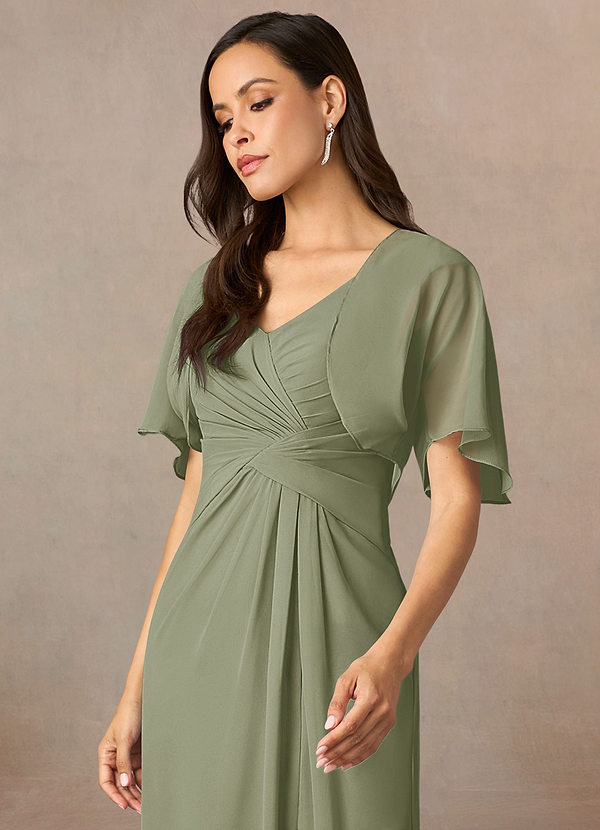 front Azazie Matching Color Salome Chiffon Wrap