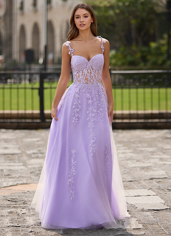 Dreamscape Purple A-line Prom Dress image1