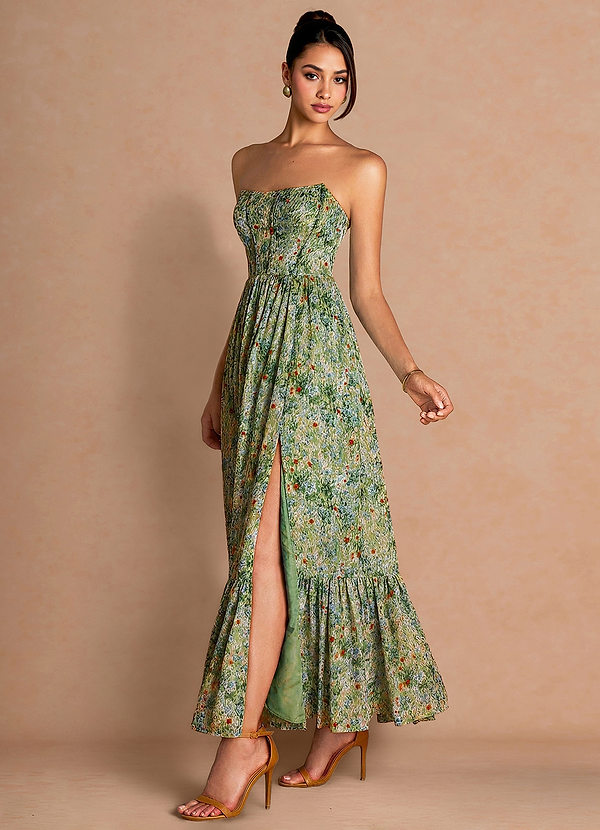 Portia Green Floral Maxi Dress image1