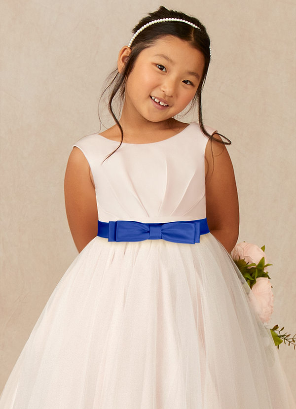 front Azazie Matching Color Satin Layered Bow Sash