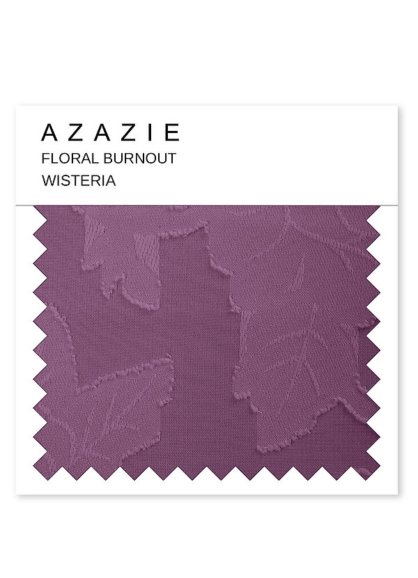 front Azazie Wisteria Floral Burnout Swatch