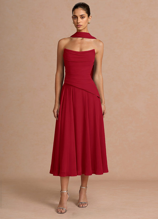 Gabriela Cherry Red Midi Dress image1