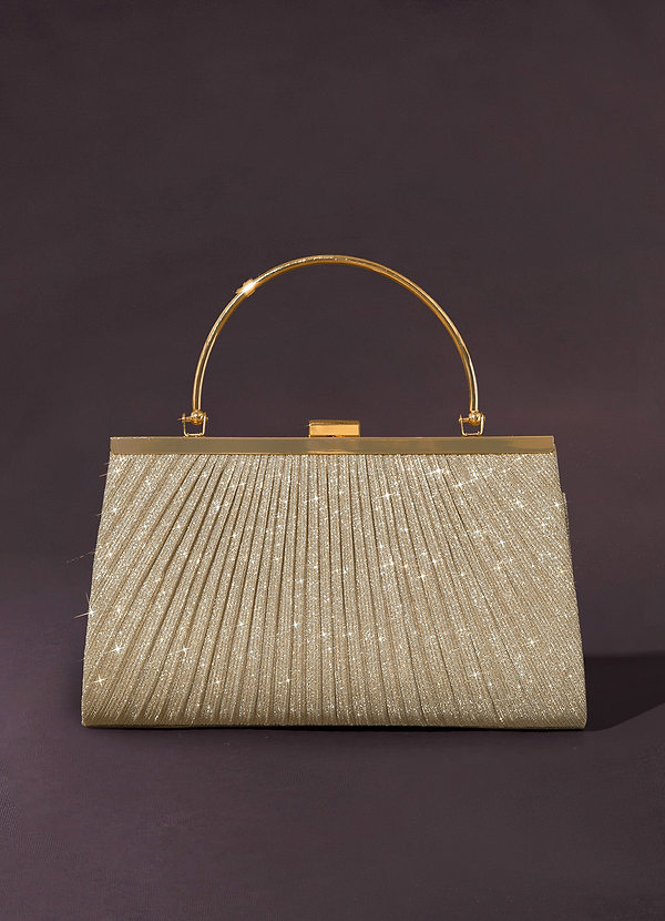 front Glitter Pleated Handbag