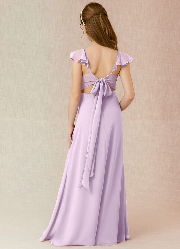 Azazie Everett Junior Frosted Lilac A-Line Chiffon Dress image1