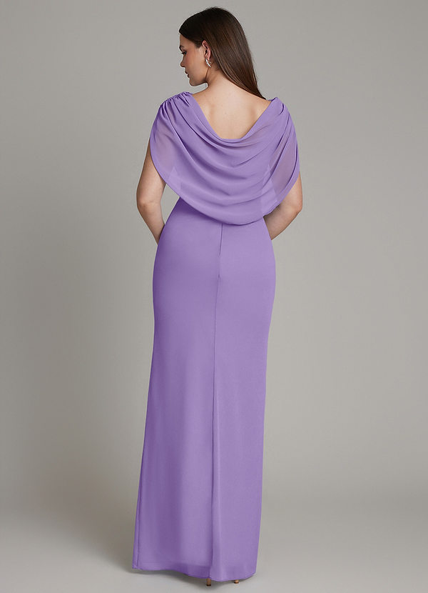 Azazie Hadley Bridesmaid Dresses Tahiti Mermaid Pleated Chiffon Dress image1