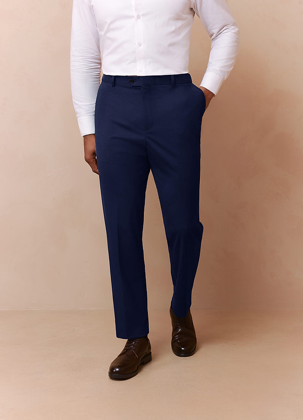 front Savile Blau Anzughose aus Wollmischung