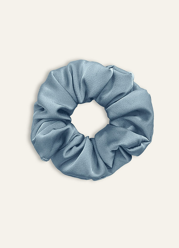 front Matching Color Bridesmaid Stretch Satin Over Size Scrunchies 3Pack