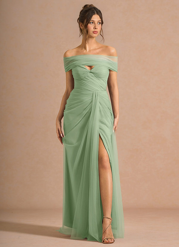 Robe Longue Sauge Poussiéreuse Elorae image1