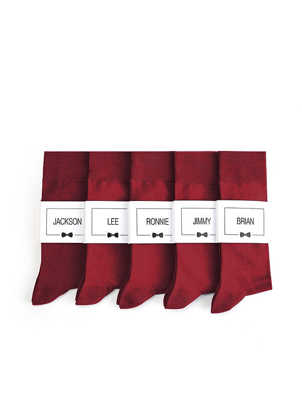 front Men's Dress Socks with Custom Label