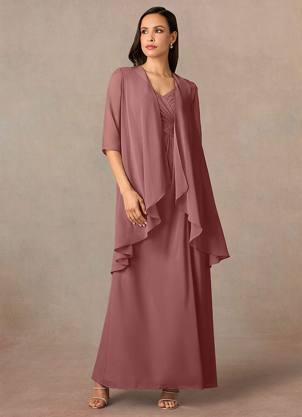 front Azazie Bijpassende Kleur Olivia Chiffon Omslagdoek