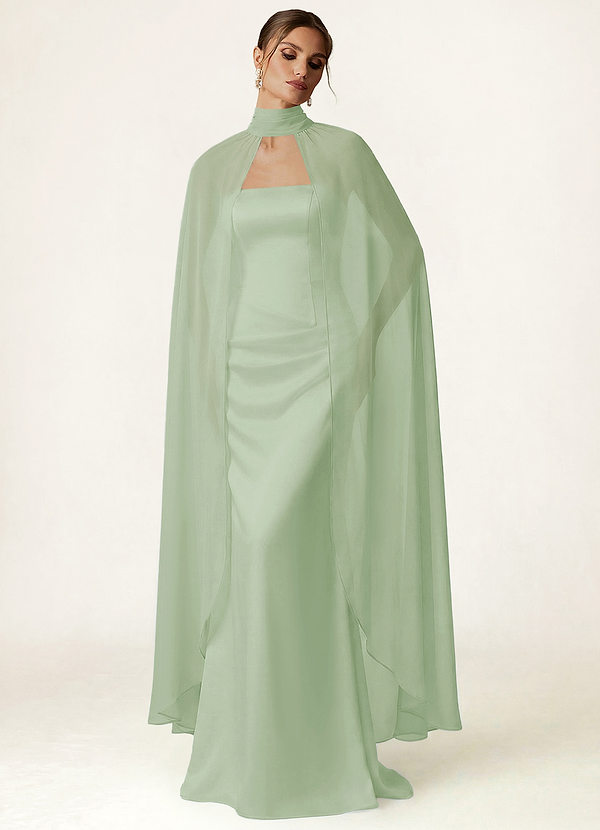 front Azazie Peleryna z szyfonu halter zwiewna