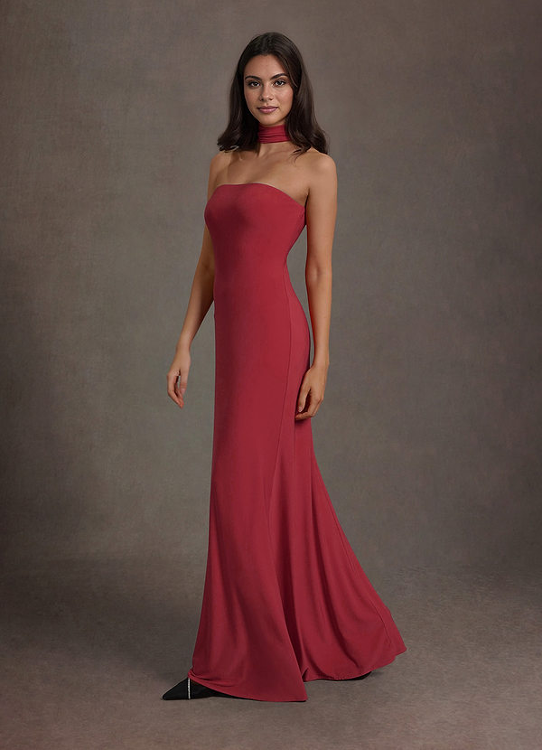 Addison Cherry Red Maxi Dress Ready to Ship | Azazie