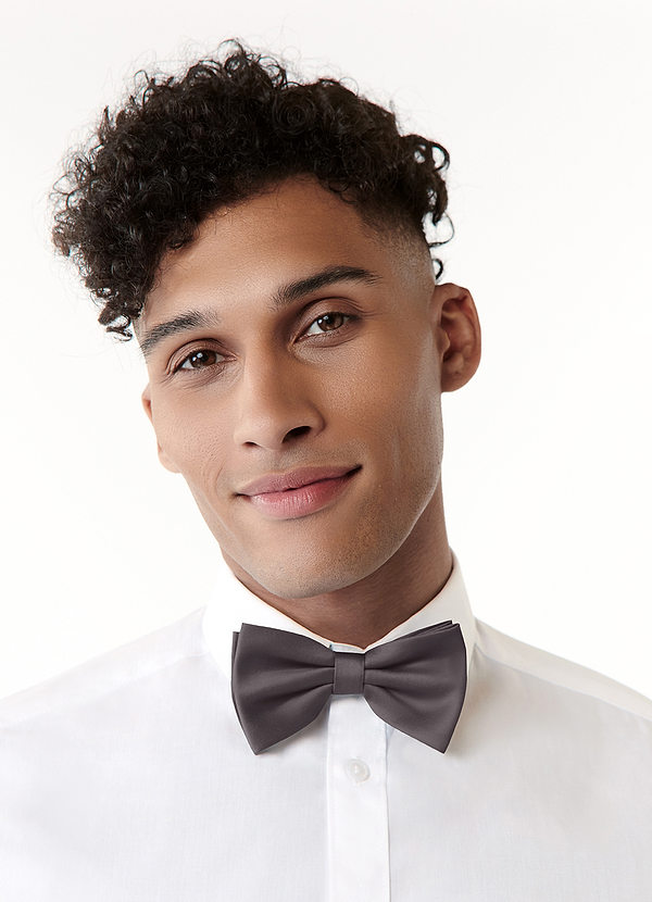 front Matte Satin Pre-Tied Bow Tie