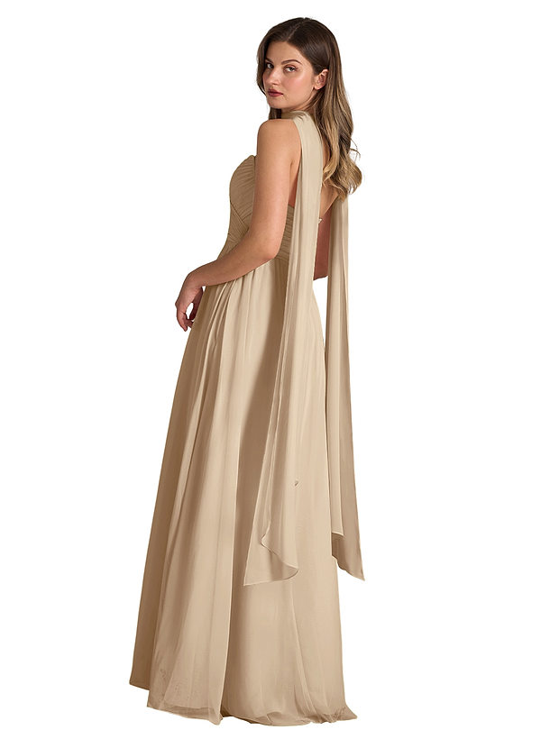 front Azazie Matching Color Chiffon Scarf