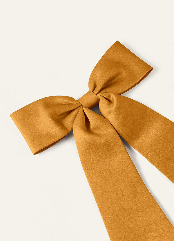 front Matching Color Matte Satin Bow Hair Tie Set