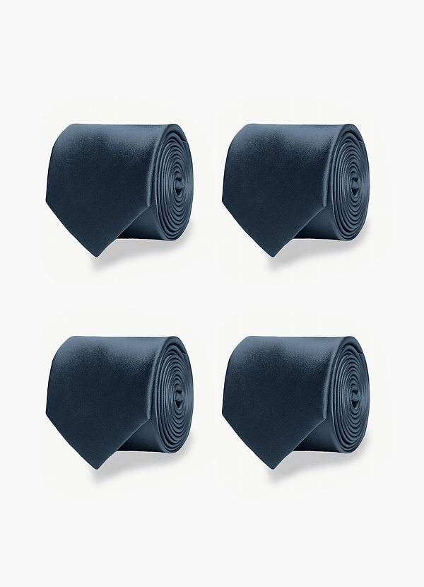 front Ensemble de cravates assorties en satin mat pour garçons d'honneur – 4 pièces