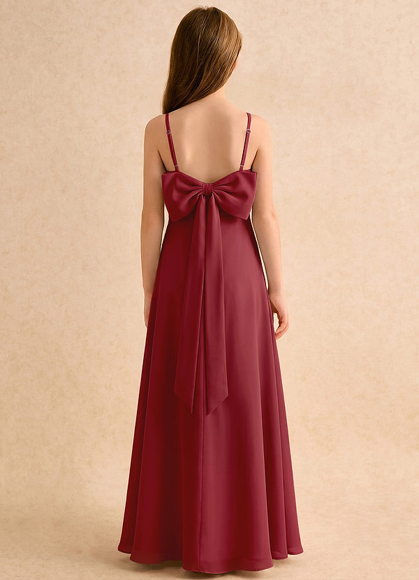 Azazie Jaella Girls Formal Sukienki dla Dziewczynki Sypiącej Kwiaty Litera A Plisowana Szyfon Do podłogi Sukienka image1