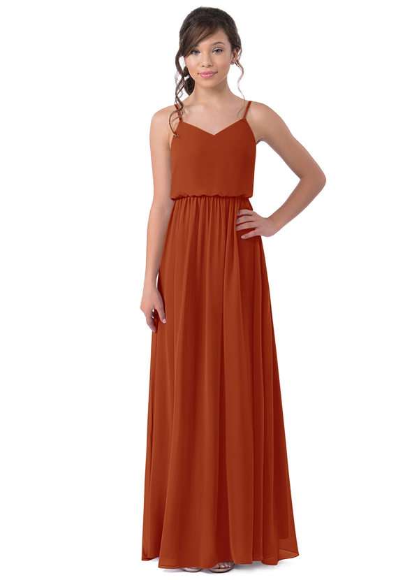 Paprika Azazie Sandra Junior Bridesmaid Dresses Azazie