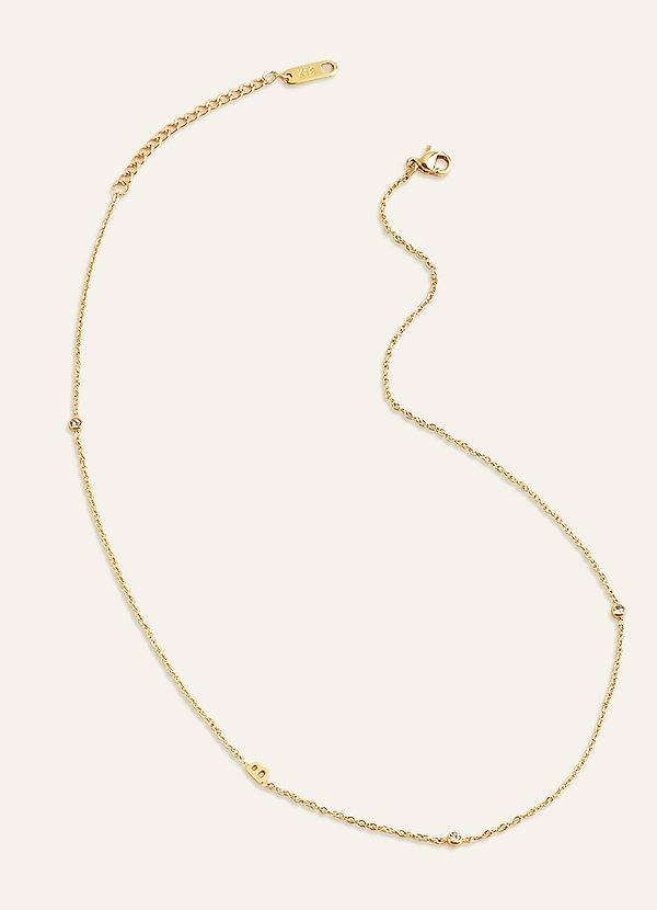 front Sideways Initial Letter Necklace