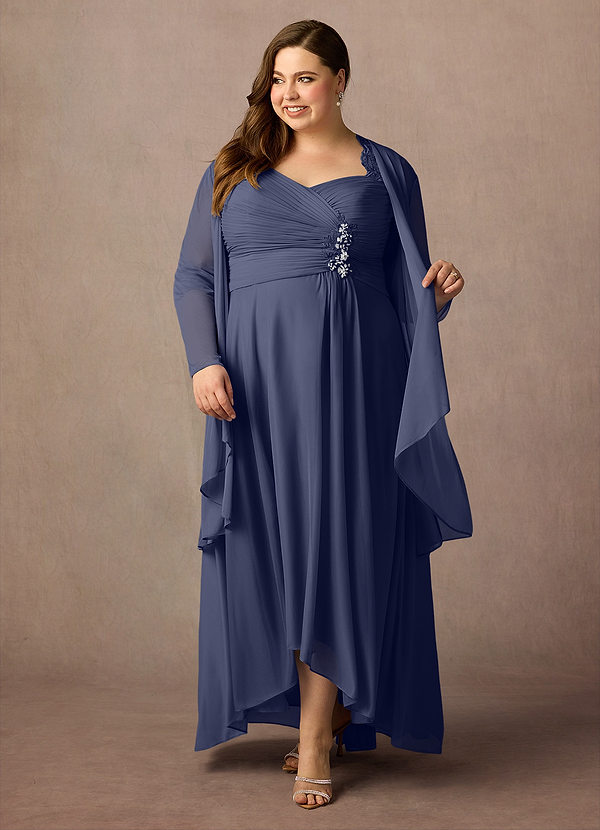 Azazie Anne Vestidos de Madre de la Novia Vestido de Tormenta de Encaje de Recto con Corazón Lentejuelas image1
