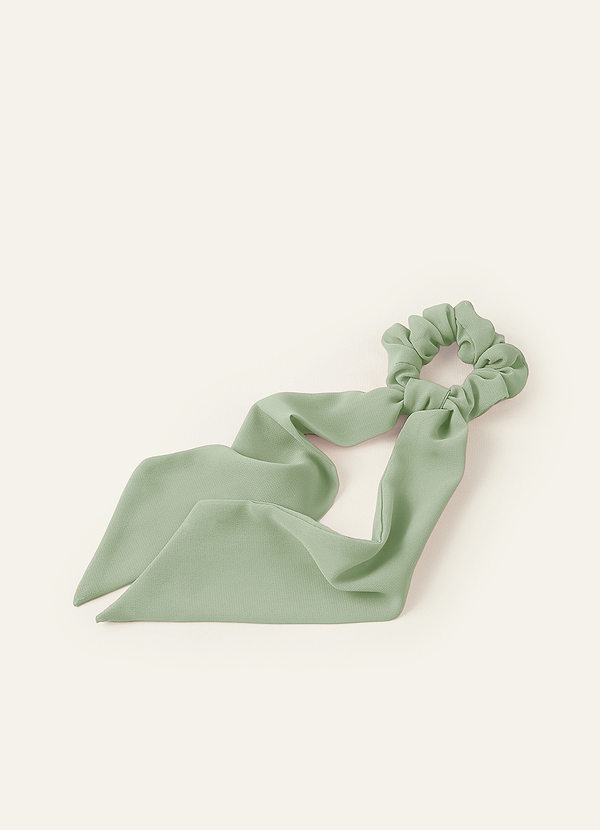 front Matching Color Chiffon Hair Scarf Scrunchie