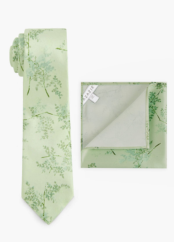 front Matte Satin Wide Tie and Pocket Square Set