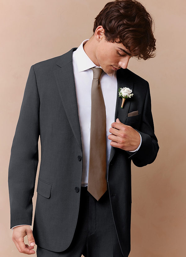 Savile Charcoal Wool Blend Suit