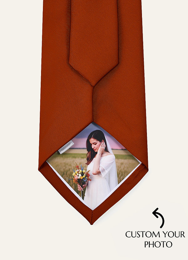 front Stretch Satin Custom Photo Tie – Personalized Necktie