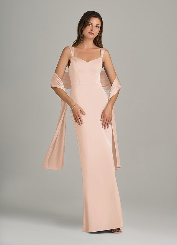 front Azazie Matching Color Stretch Satin Shawl