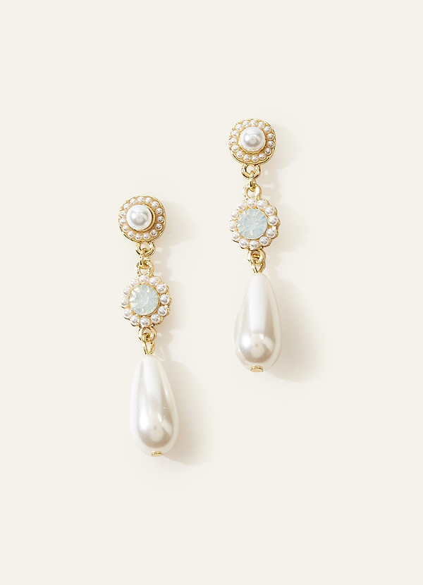 front Teardrop Pearl Earrings