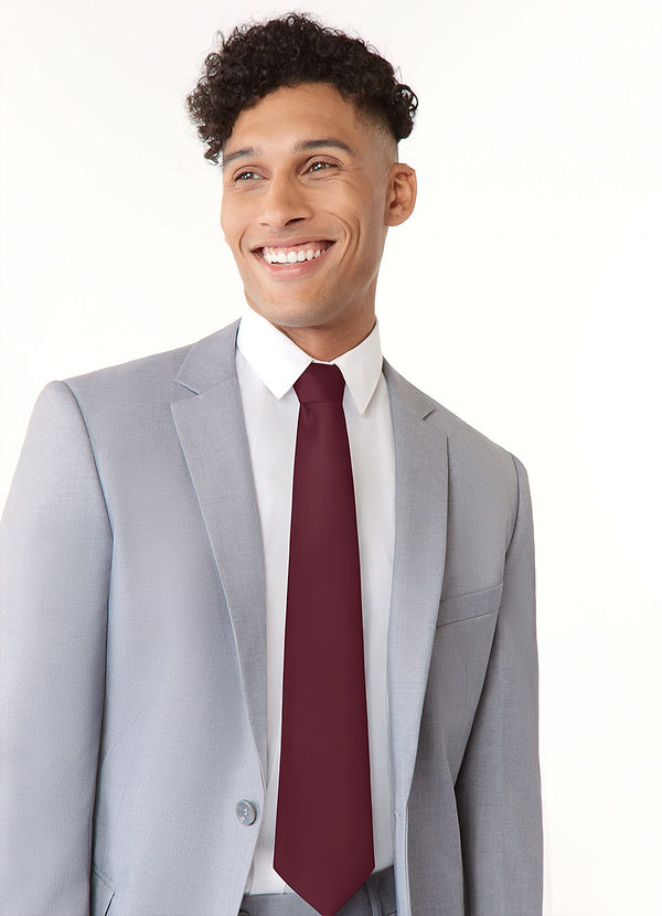 back Herrenkollektion Breite Krawatte aus mattem Satin
