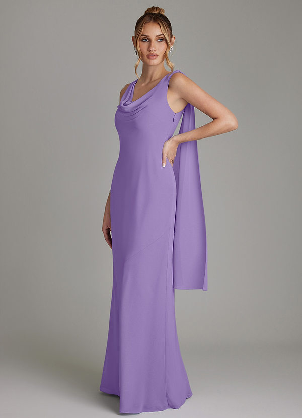 Azazie Essence Bridesmaid Dresses Tahiti Sheath Chiffon Dress image1
