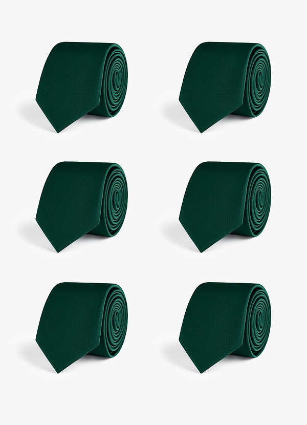 front Stretch Satin Skinny Tie Set – 6 Pieces