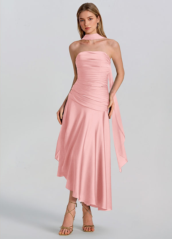 Maelisse Poederroze Strapless gerimpelde gedrapeerde tweedelige set image1
