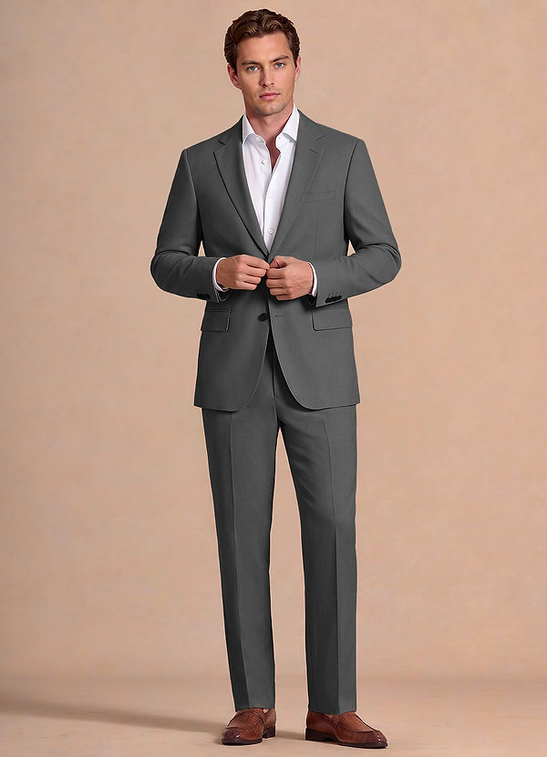 front Bennett Gris Oscuro Traje de mezcla de lana