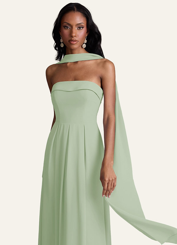 front Azazie Bufanda de gasa de color a juego