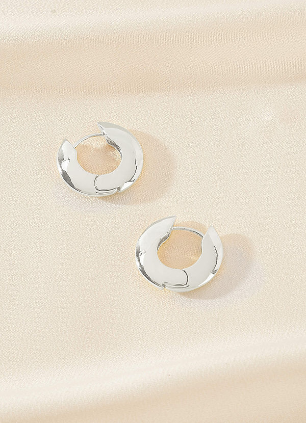 front Wide Mini Hoop Earrings