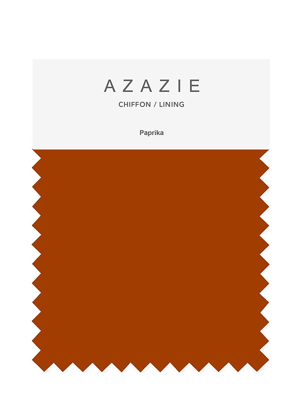 front Azazie Paprika Bridal Party Swatches