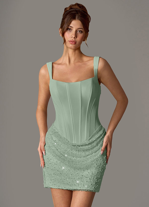 Niamh Mini Klänning Matcha image1