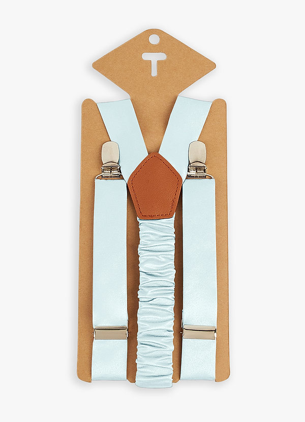 front Matching Color Boy's Matte Satin Suspenders
