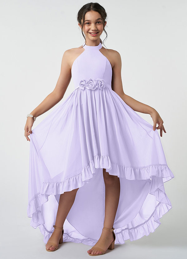 Azazie Hermione Junior Lilac A-Line Chiffon Dress image1