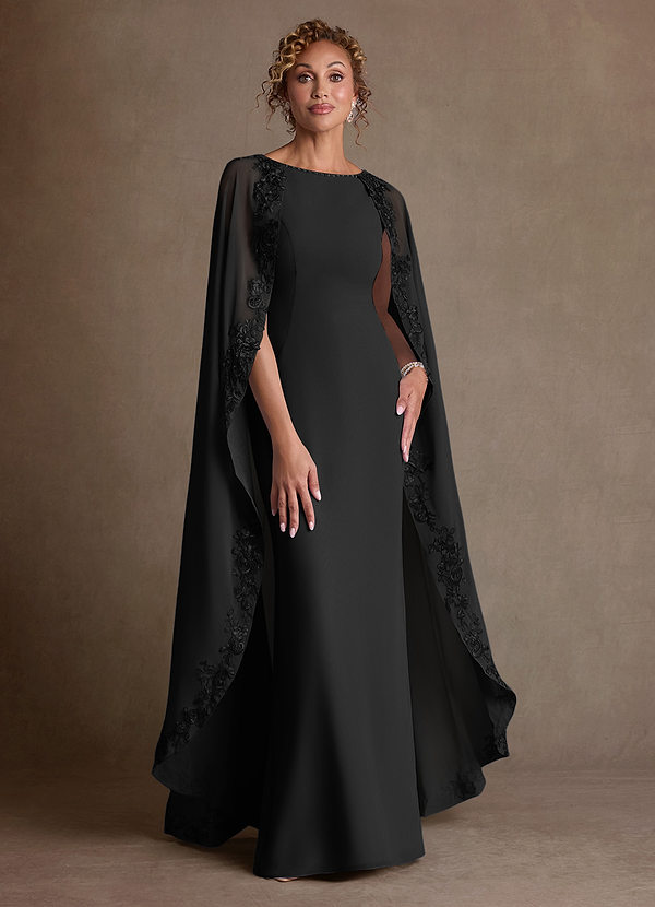 Azazie Artemisia Klänningar till brudens mor Klä Tubklänning i Chiffong Spets Svart image1