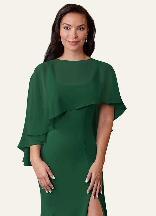 front Azazie Matching Color Wren Chiffon Wrap