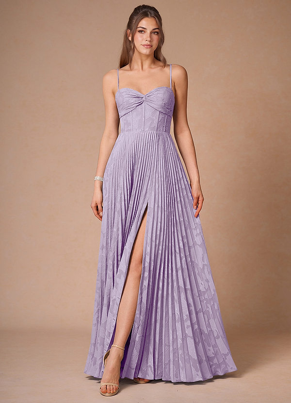 Cannelle Lilac Pleated Maxi Dress image1