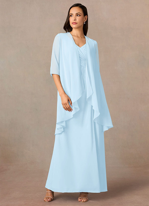 front Azazie Matching Color Olivia Chiffon Wrap