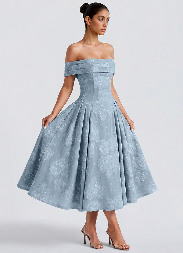 Miranda Powder Blue Midi Dress image1