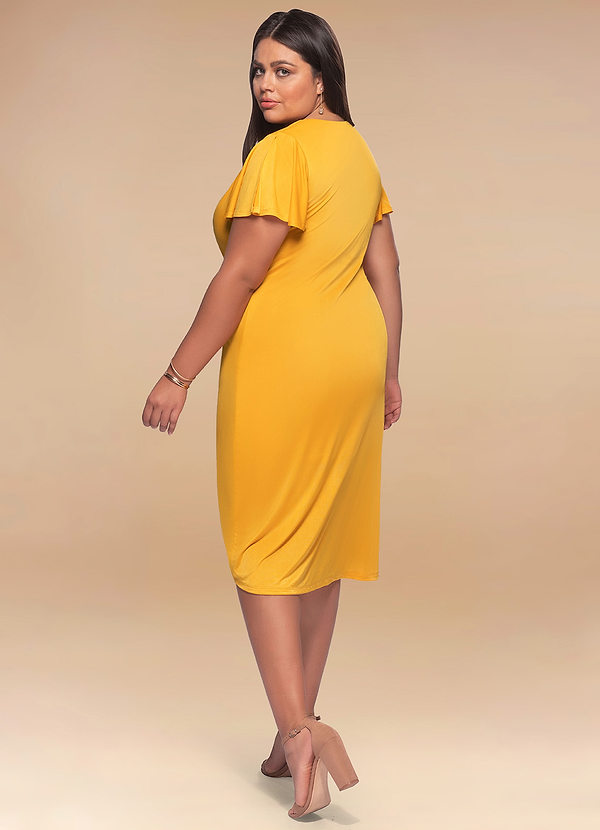 yellow sheath dress